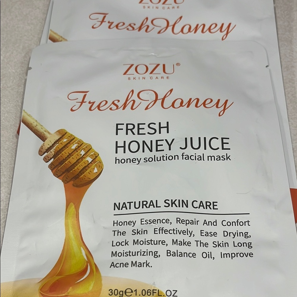 White Skincare Mask with Fresh Honey bundle of 3 mask Bee Balm